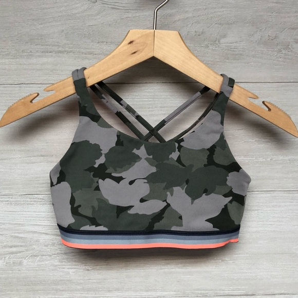 girls camo sports bra